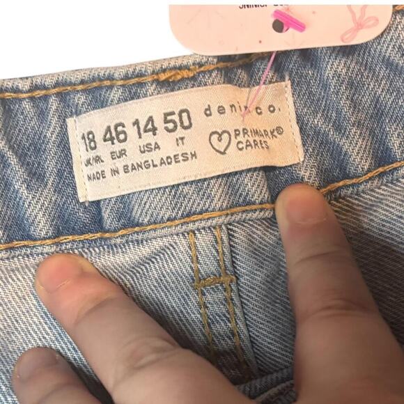 Denim Co Light Washed Denim Shorts Grunge Ripped Details High Waist - Picture 4 of 5